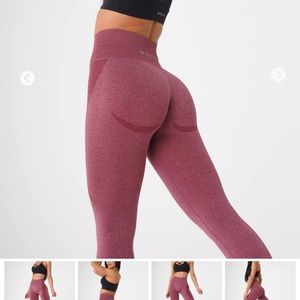 NVGTN maroon contour seamless leggings